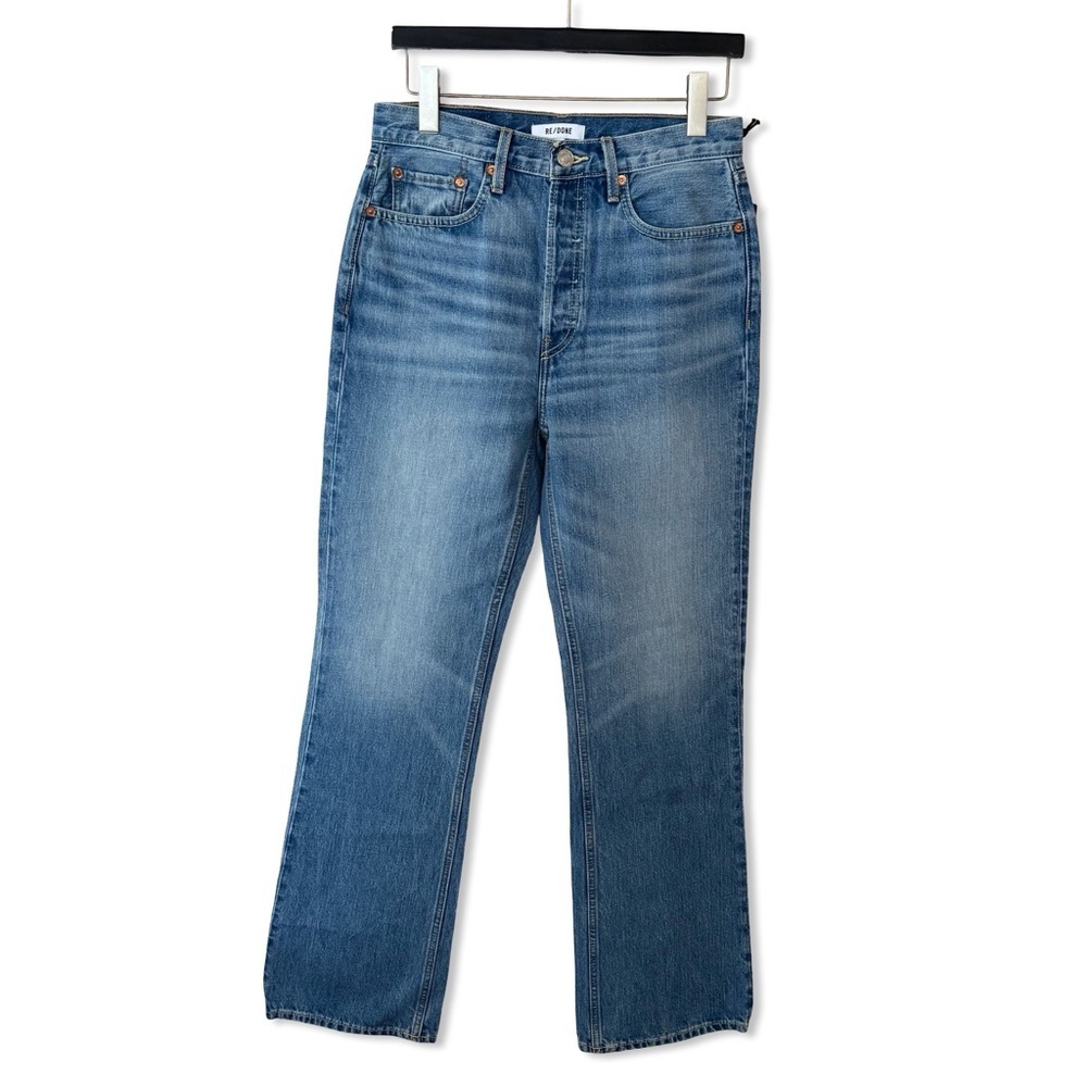 RE/DONE 70s bootcut jeans denim crystal blue Classic flares pants NWT 27 - Picture 5 of 12